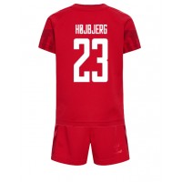 Danmark Pierre-Emile Hojbjerg #23 Replika babykläder Hemmaställ Barn VM 2022 Kortärmad (+ korta byxor)